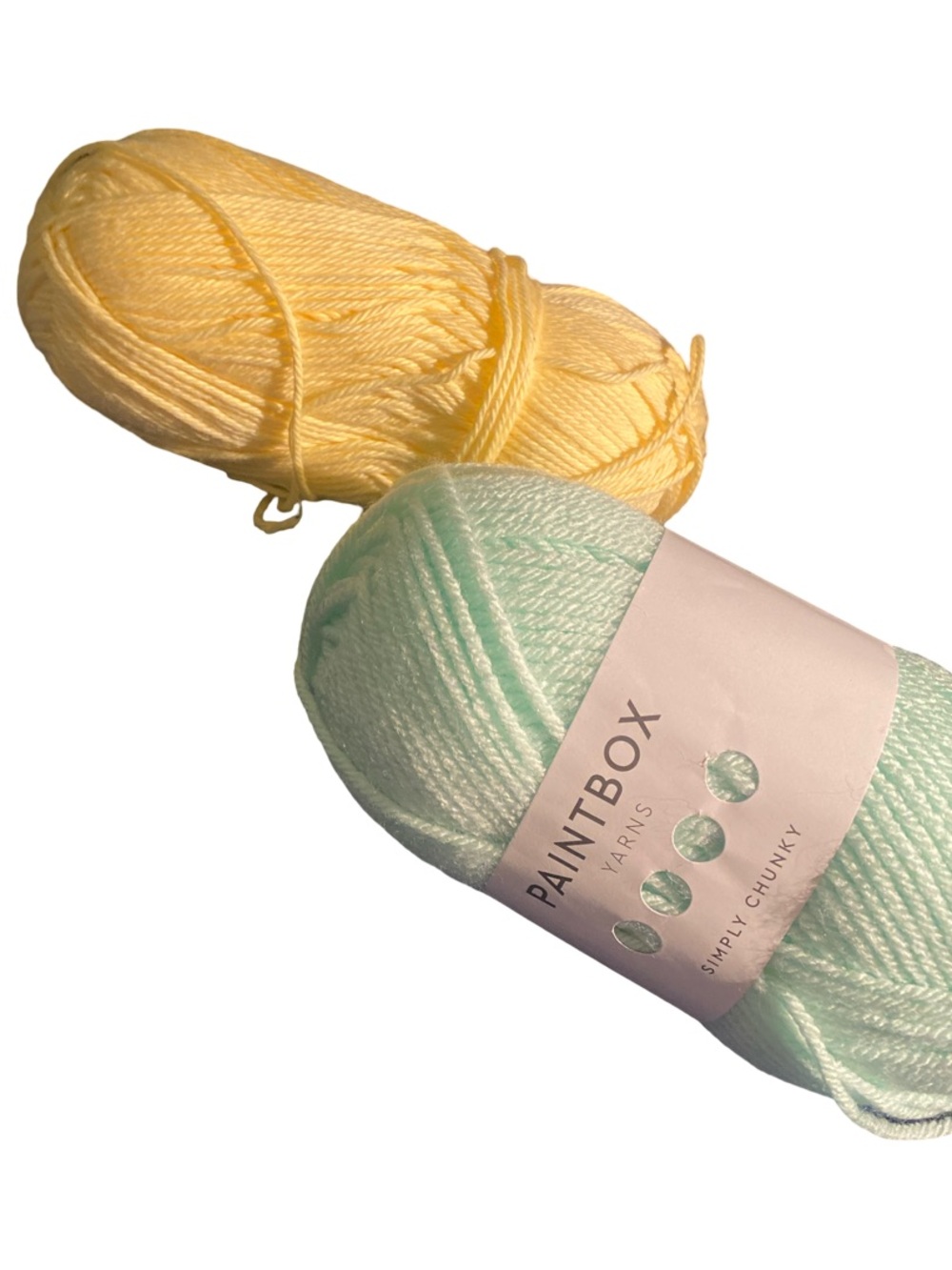 Mint and Yellow Chunky Yarn - Soft Acrylic for Home Fiber Art